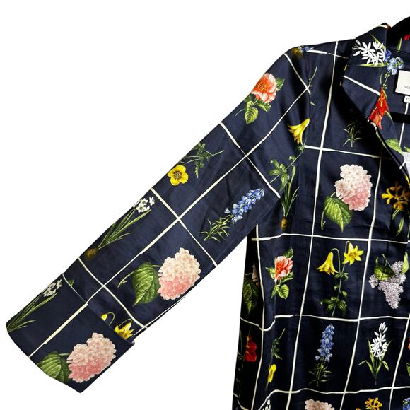 Tuckernuck Navy Fresh Buds 3/4 Sleeve V Neck Mini Shift Dress Womens XX-Small - Picture 3 of 5